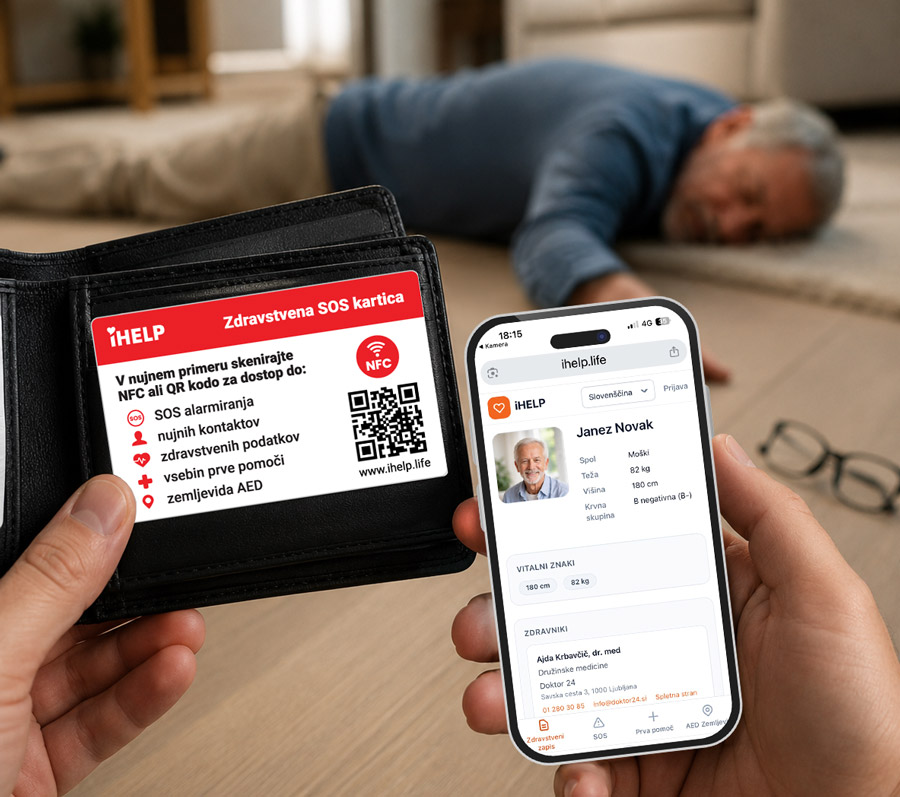 Features of the iHELP medical SOS card