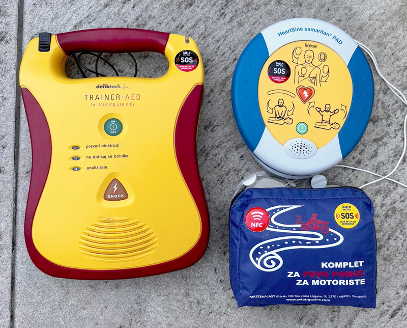 Utility of iHELP SOS Stickers: AED (Defibrillator) and First Aid Kit